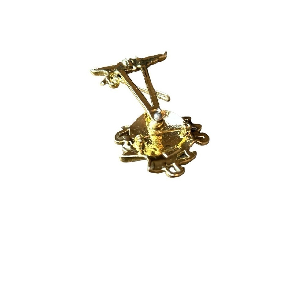 Vintage Gold Tone Golf Girl Articulated Statement Brooch/Pendant - Picture 10 of 11